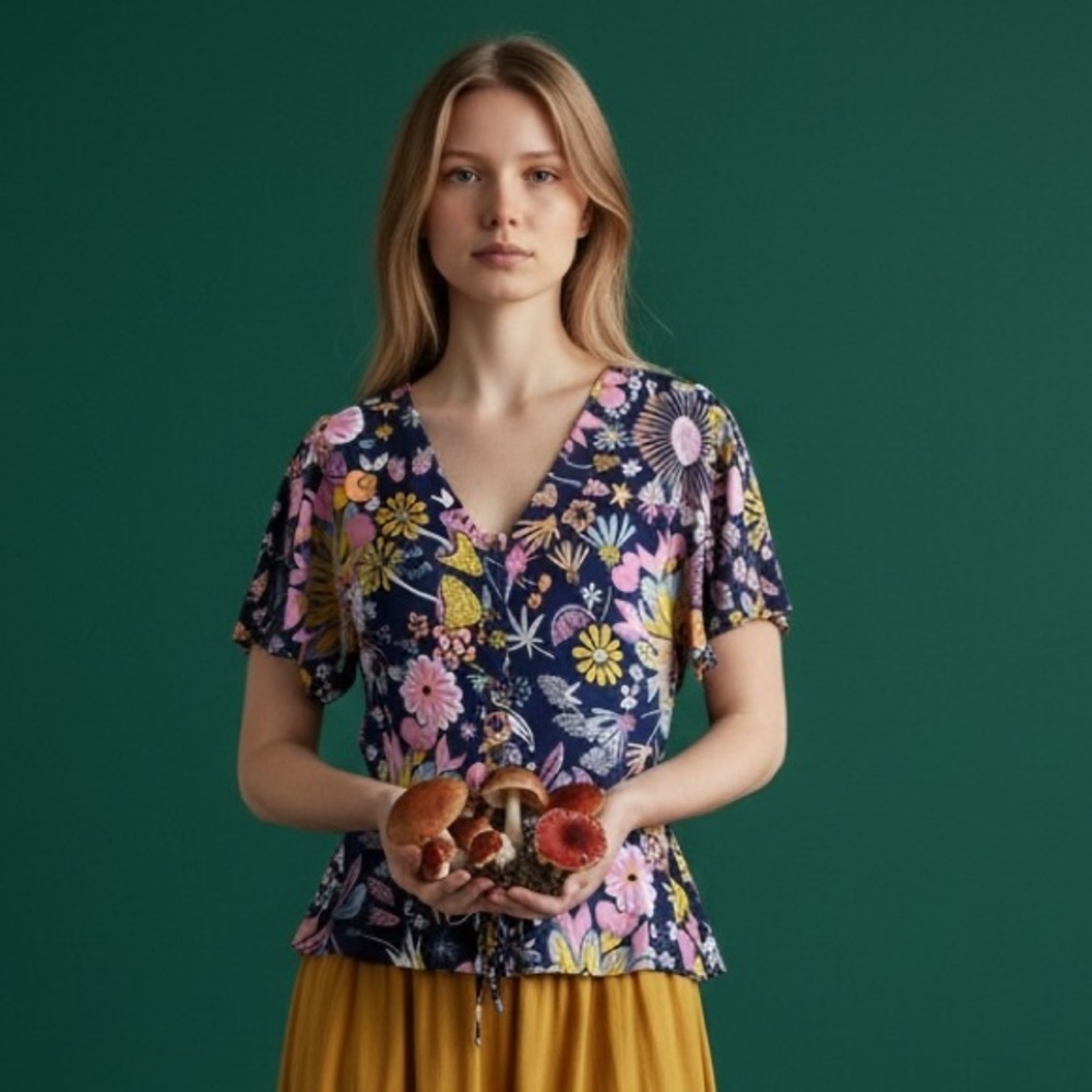 Modcloth Imagination Blooms Peplum Top, XS, NWT